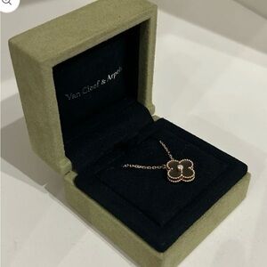 Van Cleef & Arpels Rose Gold Alhambra Clover Necklace with Mother-of-Pearl